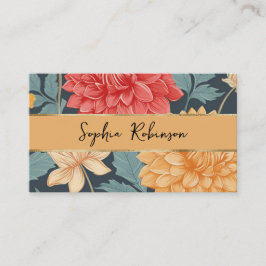Elegante Dahlia Blume Business Card Rabattkarte