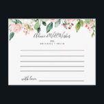 Elegante Dainty Autumn Floral Wedding Advice Card Postkarte<br><div class="desc">Diese elegante Herbst-Blumenberatungskarte ist ideal für eine moderne Hochzeit. Die Einrichtung besteht aus illustriert rosa, rot-weiß rosa Rosen, von Grünblättern umgebene Bäume, die die wunderschönen Herbstfarben noch verstärken. Diese Karten sind ideal für Hochzeiten, Brautparty, Babydusche, Graduiertenfest u.v.m. Personalisieren Sie die Karten mit den Namen der Braut und Bräutigam, den Eltern,...</div>