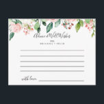 Elegante Dainty Autumn Floral Wedding Advice Card Postkarte<br><div class="desc">Diese elegante Herbst-Blumenberatungskarte ist ideal für eine moderne Hochzeit. Die Einrichtung besteht aus illustriert rosa, rot-weiß rosa Rosen, von Grünblättern umgebene Bäume, die die wunderschönen Herbstfarben noch verstärken. Diese Karten sind ideal für Hochzeiten, Brautparty, Babydusche, Graduiertenfest u.v.m. Personalisieren Sie die Karten mit den Namen der Braut und Bräutigam, den Eltern,...</div>
