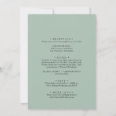 Elegante dainty Herbst Floral Front & Back Wedding Einladung (Rückseite)