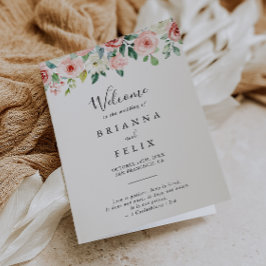 Elegante dainty Herbst geflochtene Hochzeit Programm