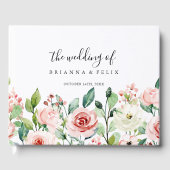 Elegante dainty Herbstblütenhochzeit Gästebuch (Vorderseite)