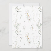 Elegante Dainty Wildblumen Graduation Party Einladung (Rückseite)