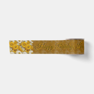 Elegante Daisy 60. Geburtstag für Großvater Gelb Satinband