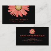 Elegante Daisy Blume Logo Yoga Business Card Visitenkarte (Vorne/Hinten)