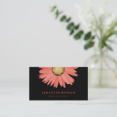 Elegante Daisy Blume Logo Yoga Business Card Visitenkarte (Stehend Vorderseite)