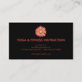 Elegante Daisy Blume Logo Yoga Business Card Visitenkarte (Rückseite)