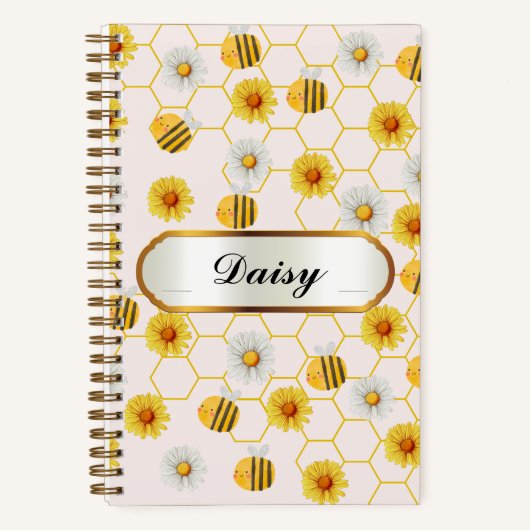 Elegante Daisy Blume - Spiral-Notebook Notizblock (Vorderseite)