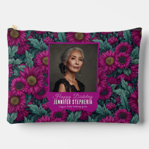 Elegante Daisy Damen Geburtstag Boho Lila Zubehörtasche