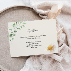 Elegante Daisy Wedding Reception Enclosure Card Begleitkarte