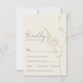 Elegante Daisy Wildblume UAWG Response Card RSVP Karte