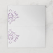 elegante Damask Blank-Platzkarten Platzkarte (Außenseite Aufgefaltet)