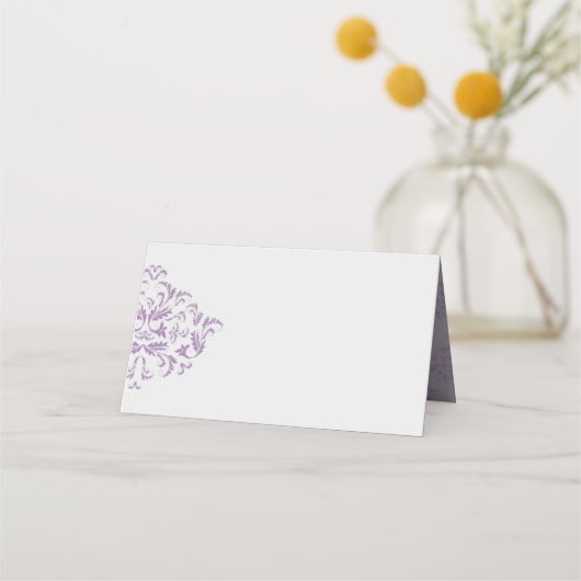 elegante Damask Blank-Platzkarten Platzkarte (Vorderseite)