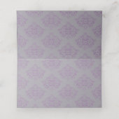elegante Damask Blank-Platzkarten Platzkarte (Innenseite Aufgefaltet)
