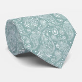 Elegante Damask-Blume im hellgrünen Hintergrund Krawatte (Gerollt)