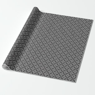 Elegante Damask: Blumenmuseum Geschenkpapier