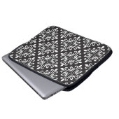 Elegante Damask: Blumenmuseum Laptopschutzhülle (Vorne Knopf)
