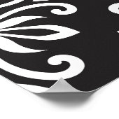 Elegante Damask: Blumenmuseum Poster (Ecke)