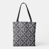 Elegante Damask: Blumenmuseum Tasche (Rückseite)