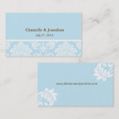 Elegante Damask Business Card Visitenkarte (Vorne/Hinten)