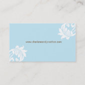Elegante Damask Business Card Visitenkarte (Rückseite)