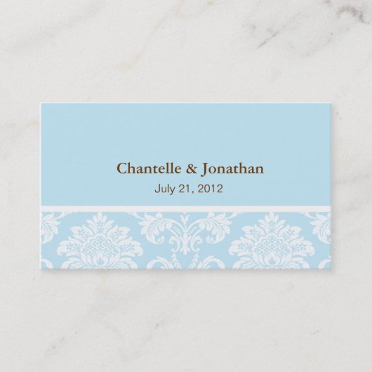Elegante Damask Business Card Visitenkarte (Vorderseite)