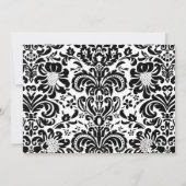 Elegante Damask Engagement Party Einladung (Rückseite)