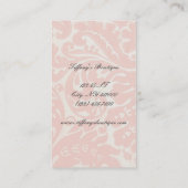 Elegante Damask Fashion Boutique Business Card Visitenkarte (Rückseite)