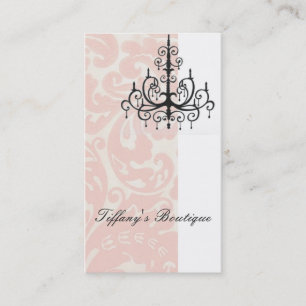 Elegante Damask Fashion Boutique Business Card Visitenkarte
