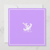 Elegante Damask Floral Bridal Dusche Einladung (Rückseite)