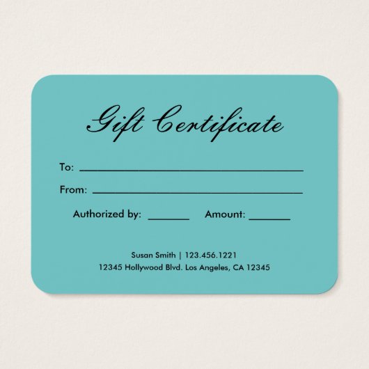 Elegante Damask Gift Cards (Rückseite)