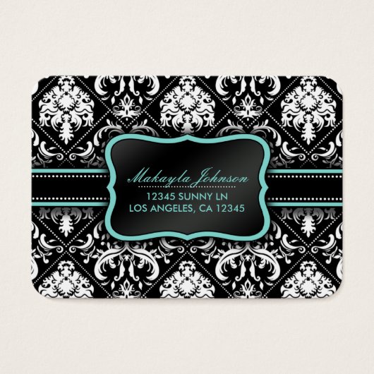 Elegante Damask Gift Cards (Vorderseite)