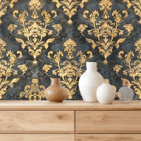 Elegante Damask Gold und Black