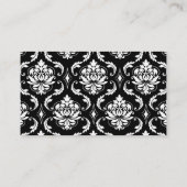 Elegante Damask Hochzeitstischkarte Platzkarte (Rückseite)