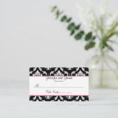 Elegante Damask Hochzeitstischkarte Platzkarte (Stehend Vorderseite)