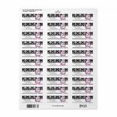 Elegante Damask Monogram P Chic Labels (Vorne)