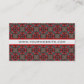 Elegante Damask Monogram Q Business Cards Visitenkarte (Rückseite)