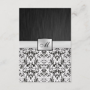 Elegante Damask Monogram Wedding RSVP Card Karte