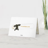 Elegante Damask & Mortarboard Abschluss Card Karte (Rückseite)