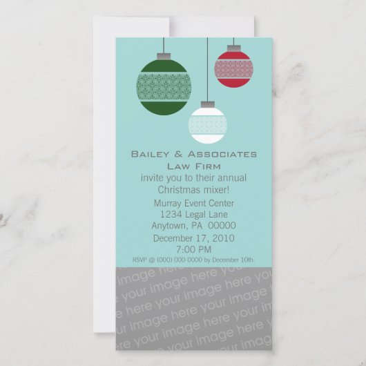 Elegante Damask Ornament Corporate Party laden (Vorderseite)