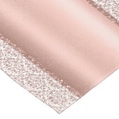 Elegante Damask Rose Gold Monogram Wedding Kurzer Tischläufer (Ecke)