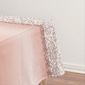 Elegante Damask Rose Gold Monogram Wedding Tischdecke (Beispiel)