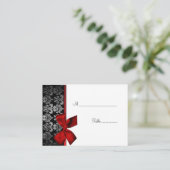 Elegante Damask Table-Platzkarte Platzkarte (Stehend Vorderseite)