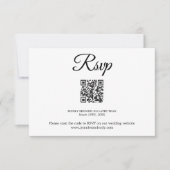 Elegante Damask UAWG QR Code Hochzeitkarte (Vorderseite)