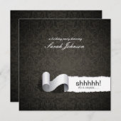 Elegante Damask Überraschung Geburtstagsparty Einladung (Vorne/Hinten)