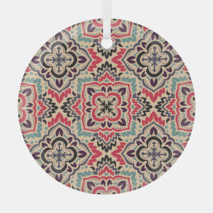 Elegante Damask: Vintage Nahtlose Textur Ornament Aus Glas