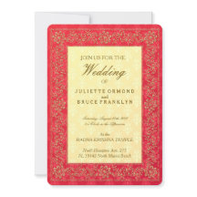 Elegante Damask Wedding - Einladungskarte