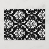 Elegante Damask Wedding Tischnummer Card 2 (Rückseite)