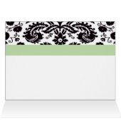 Elegante Damaske-Tischkarte (Innenansicht Horizontal (Oben))