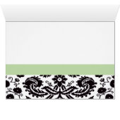 Elegante Damaske-Tischkarte (Innenansicht Horizontal (Unten))